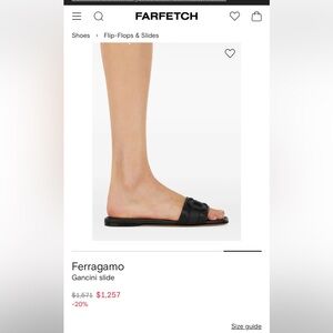 Salvatore Ferragamo Black Leather Sandals